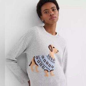 LOFT Dachshund Everyday Sweater XL NWT